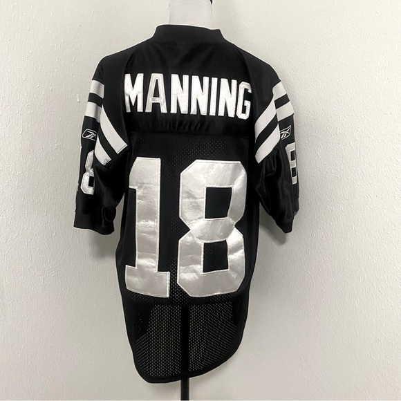 Reebok NFL On Field #18 Peyton Manning Football Jersey Size 48 Black Large EUC - Picture 7 of 10